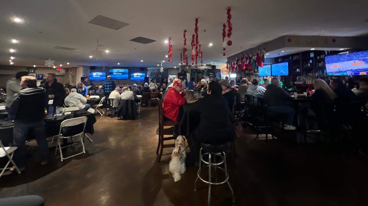 Several dozens of fans watched Folsom play for the CIF state championship at The Canyon Grill and Alehouse.