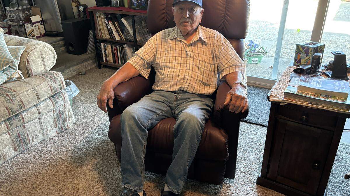 Santos Jimenez pictured shortly after his 100th birthday on Oct. 11, 2025 in Arbuckle.