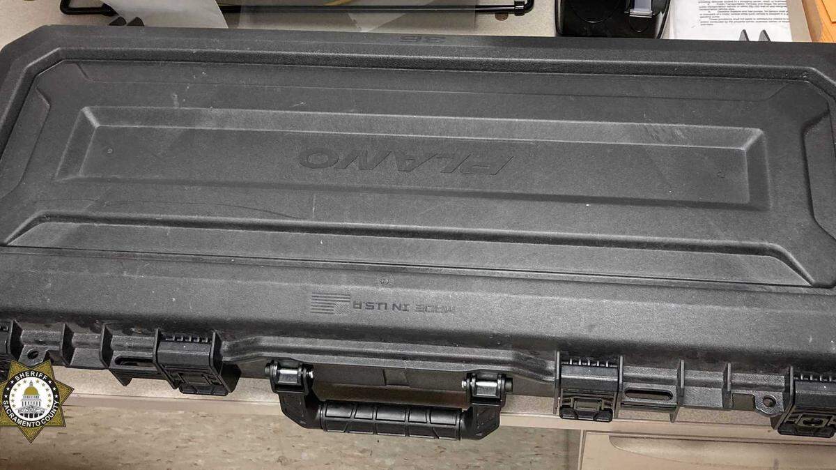 Authorities on Thursday Nov. 18, 2021, found a case with guns near the bus zone area at Barrett Ranch Elementary School in Antelope, California.