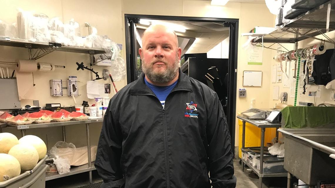 Gary Renner, 47, a produce manager for Vons in Whittier, Calif. on Wednesday. Renner had to scramble to find a new job after his store closed following the 2015 merger of Albertsons and Safeway. He now worries that a merger between Kroger and Albertsons could follow a similar path.