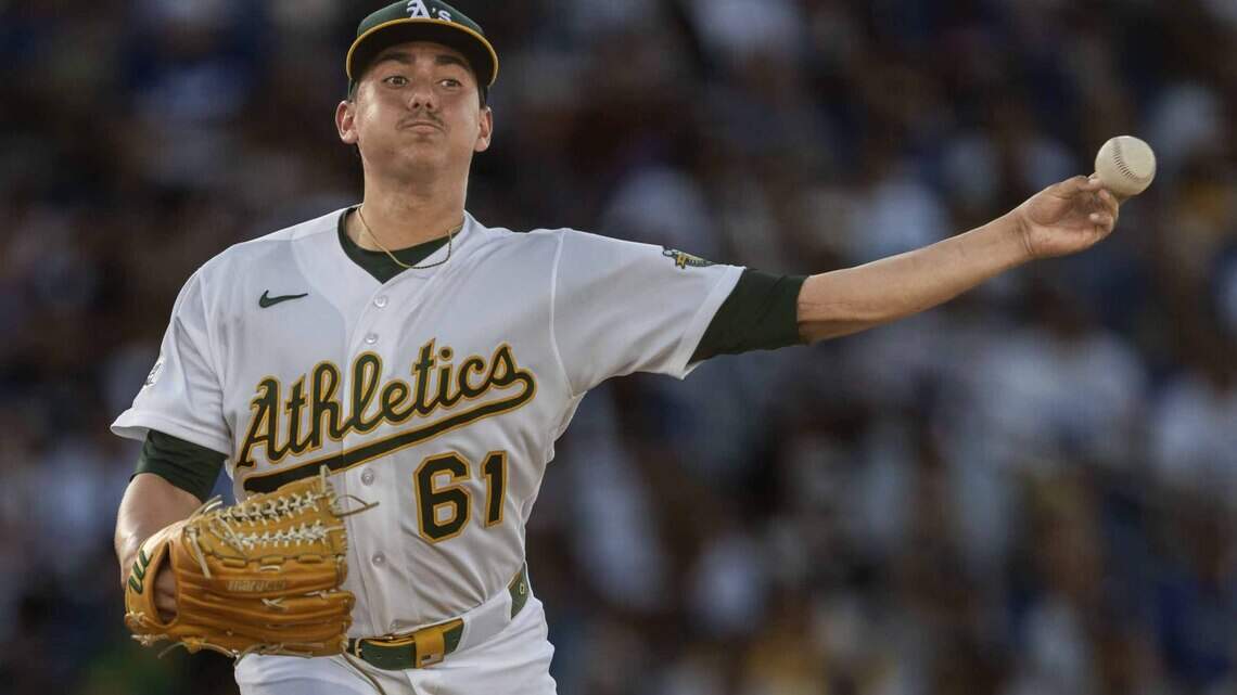 Jump overwhelmed by Dodgers lineup, gives up first 2 career home runs in A’s loss