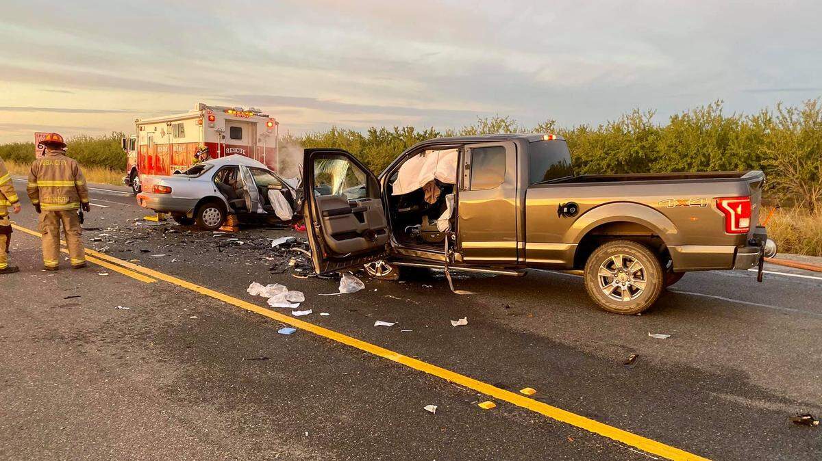A two-vehicle crash on Highway 99 south of Yuba City resulted in at least one fatality and closed southbound lanes Friday, Oct. 18, 2019.