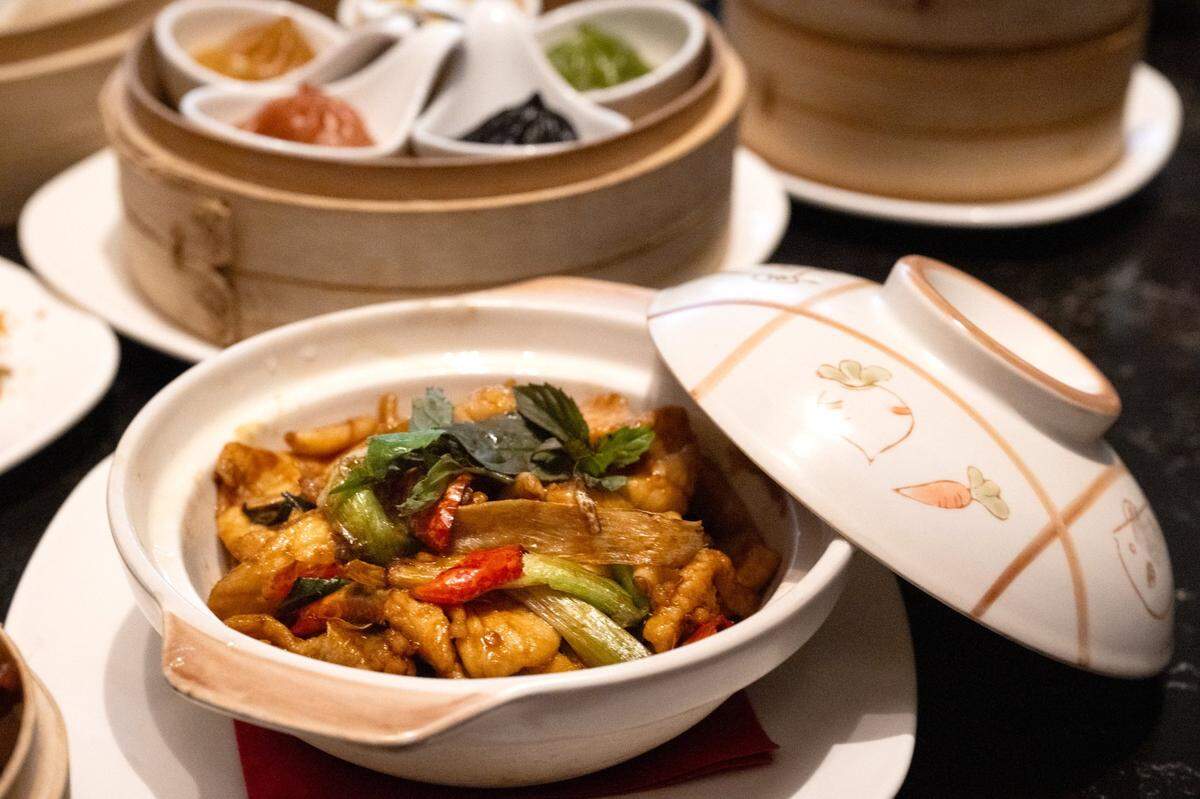 Wine chicken from Dragon Beaux restaurant at Sky River Casino on Tuesday, Jan. 21, 2025, in Elk Grove.