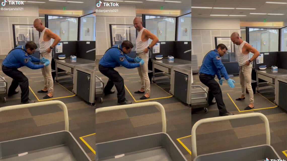 A man was traveling through San Francisco International Airport and underwent an “aggressive” pat down.