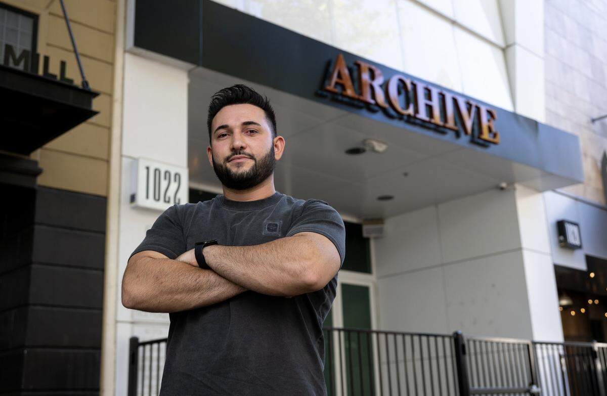 Owner Danny Shafazand outside of the Archive, a new club coming to K Street on Thursday, August 28, 2025, in Sacramento.