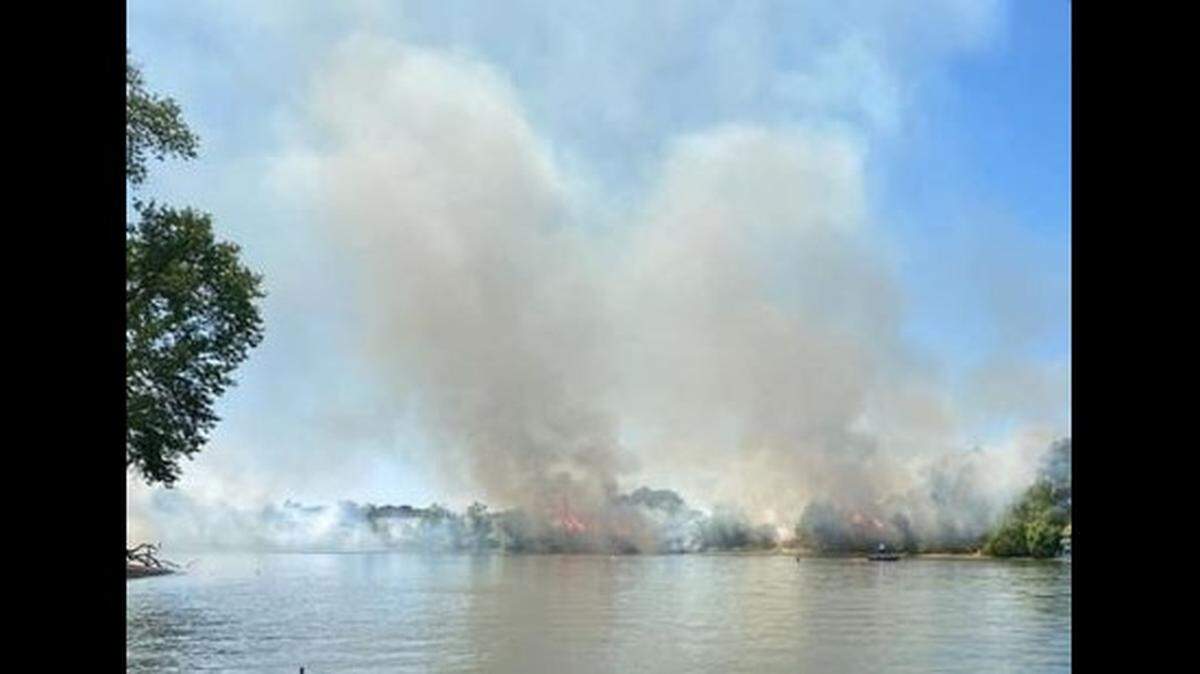 West Sacramento police say they arrested a woman on suspicion of arson after responding to a large levee fire near the Sherwood Harbor Marina along the Sacramento River on Tuesday, May 11, 2021.