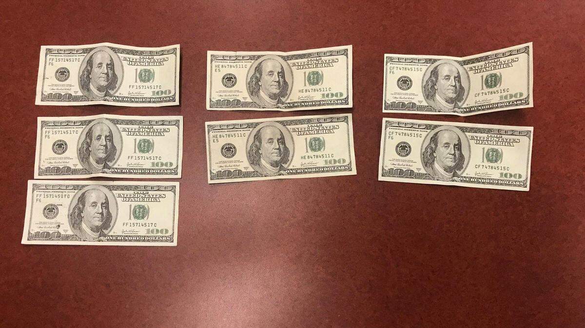 Counterfeit $100 bills.
