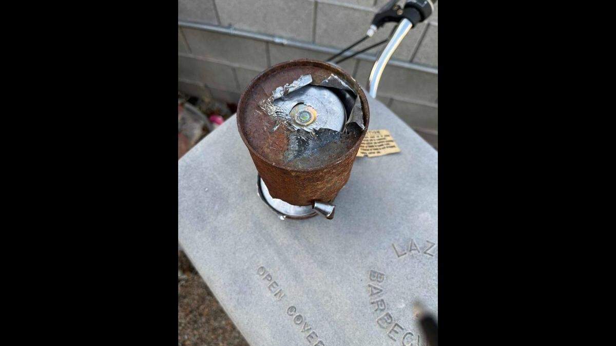 Children playing near Boulder City, Nevada, found a military explosive stamped May 1944 in the desert, police said.