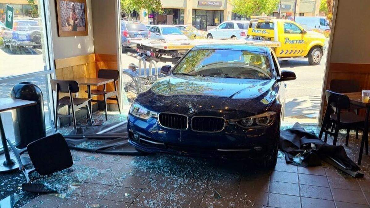 A car crashed through a Starbucks coffee shop Thursday, July 7, deputies said.