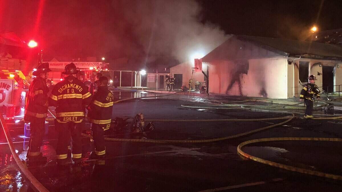 Central International Fellowship in Sacramento's Oak Park neighborhood was damaged by a fire early Wednesday, Jan. 29, 2020. A smaller fire also ignited at the nearby St. Paul Missionary Baptist Church. An arson suspect has been arrested in connection with the two fires, the Sacramento Fire Department said.