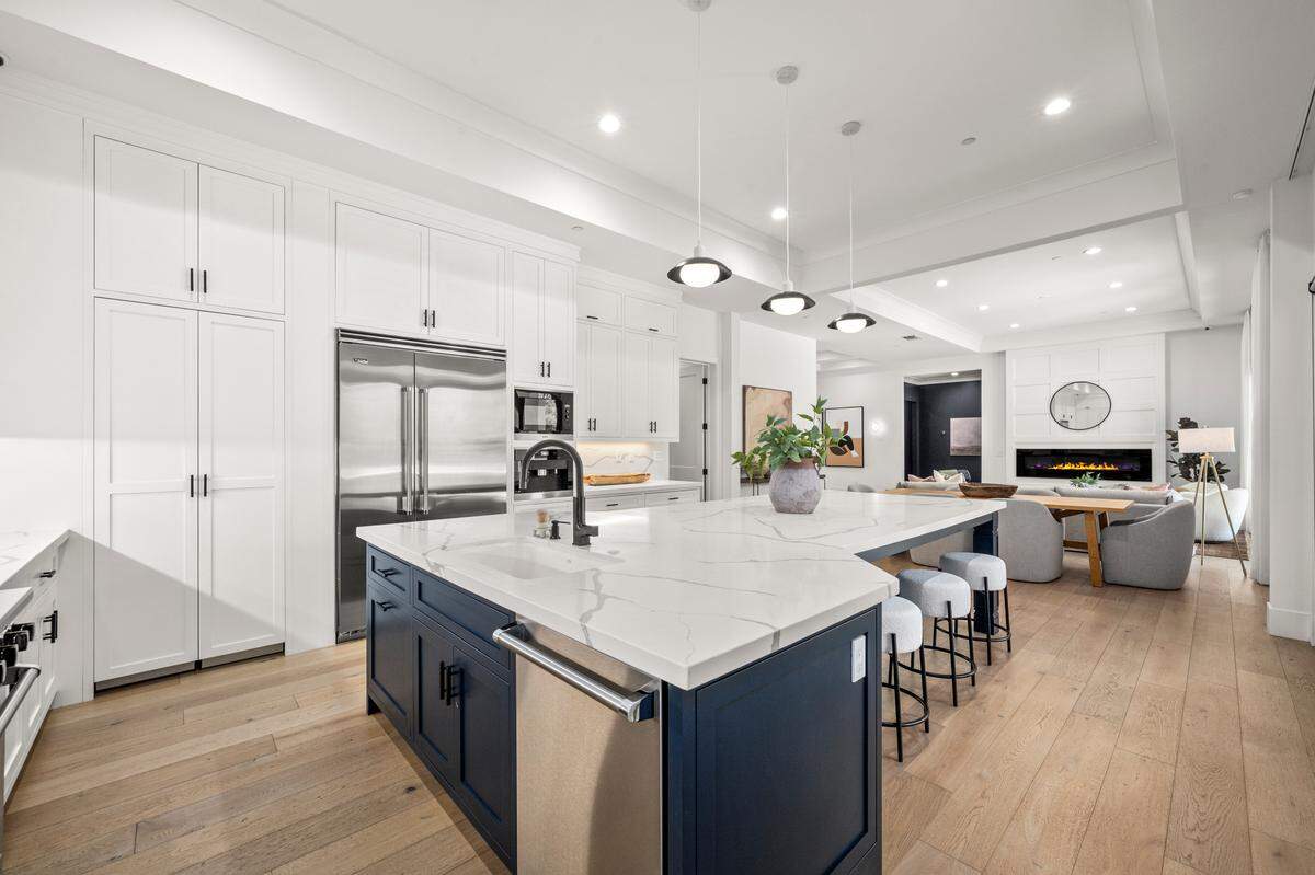 The gourmet kitchen.