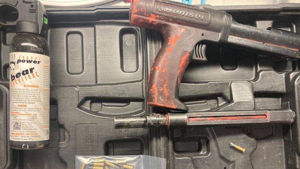 A fleeing man sprayed an officer in the face with bear spray on June 18, 2022, in Fairfield, California, police said. A zip gun was also found on the man during his arrest.