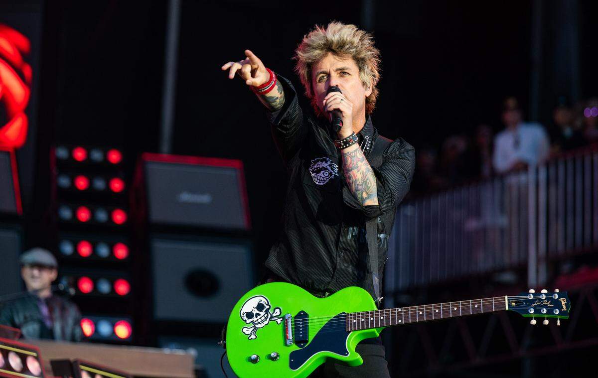 Billie Joe Armstrong performs with Green Day at the BottleRock music festival in Napa on Friday, May 23, 2025.