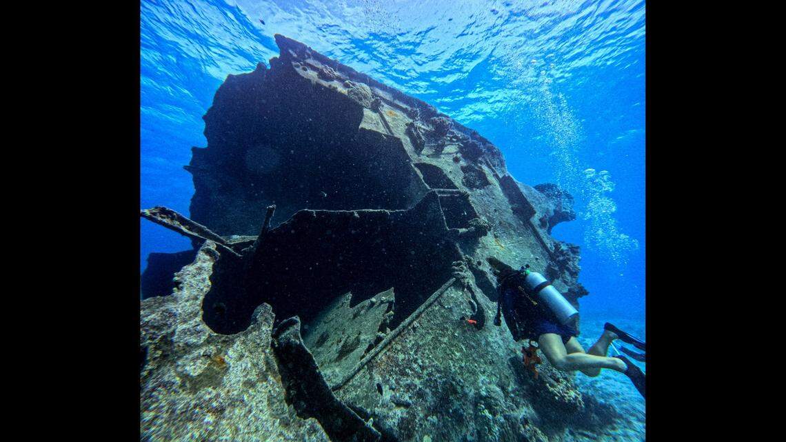 Among the sites visited by the researchers was the Shoan Maru, a Japanese tanker sunk by U.S. planes in WWII.