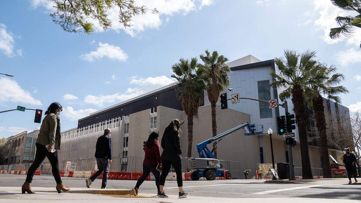 The Sacramento Convention Center is under construction on Monday, March 8, 2021 in Sacramento.