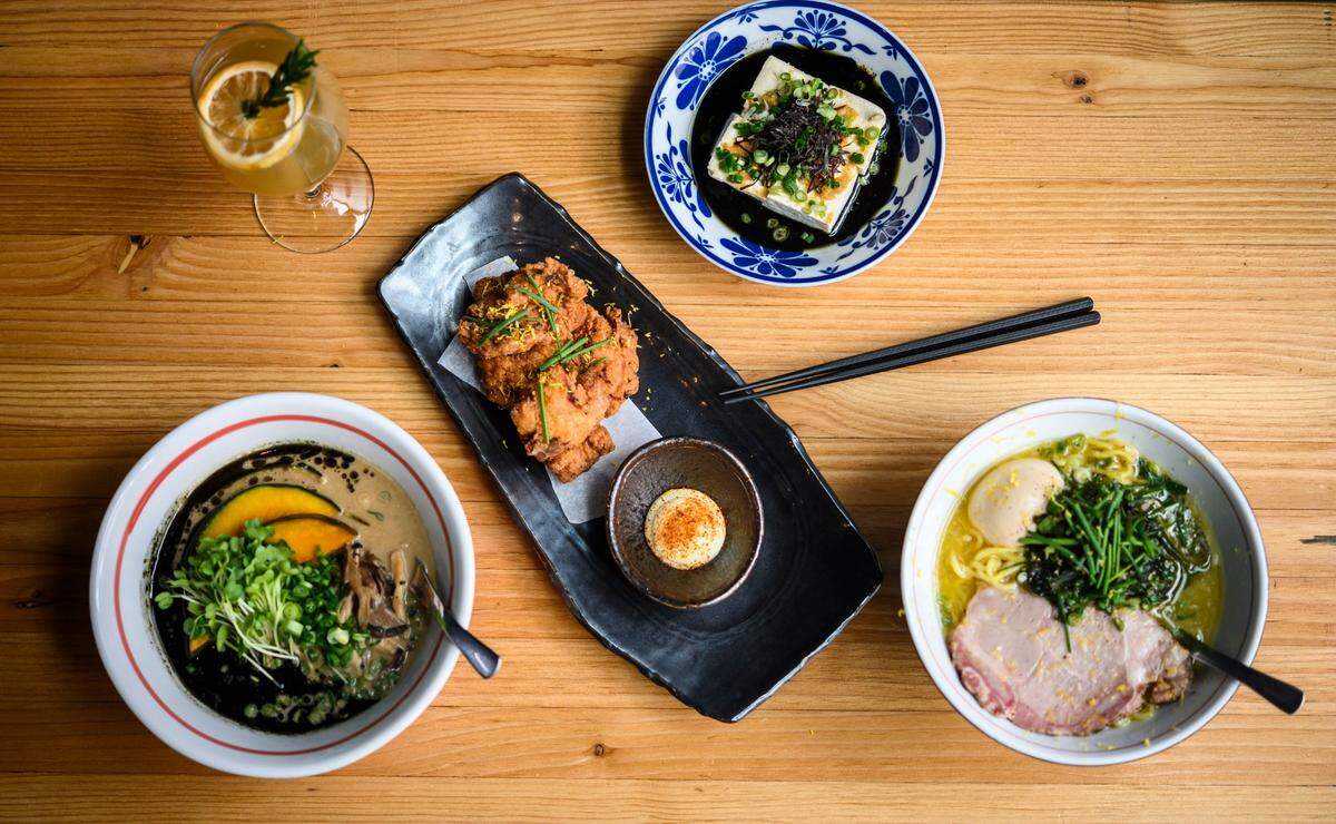 An assortments of dishes served at Kodaiko Ramen & Bar on K Street in downtown Sacramento, Sunday, Jan, 19, 2020.