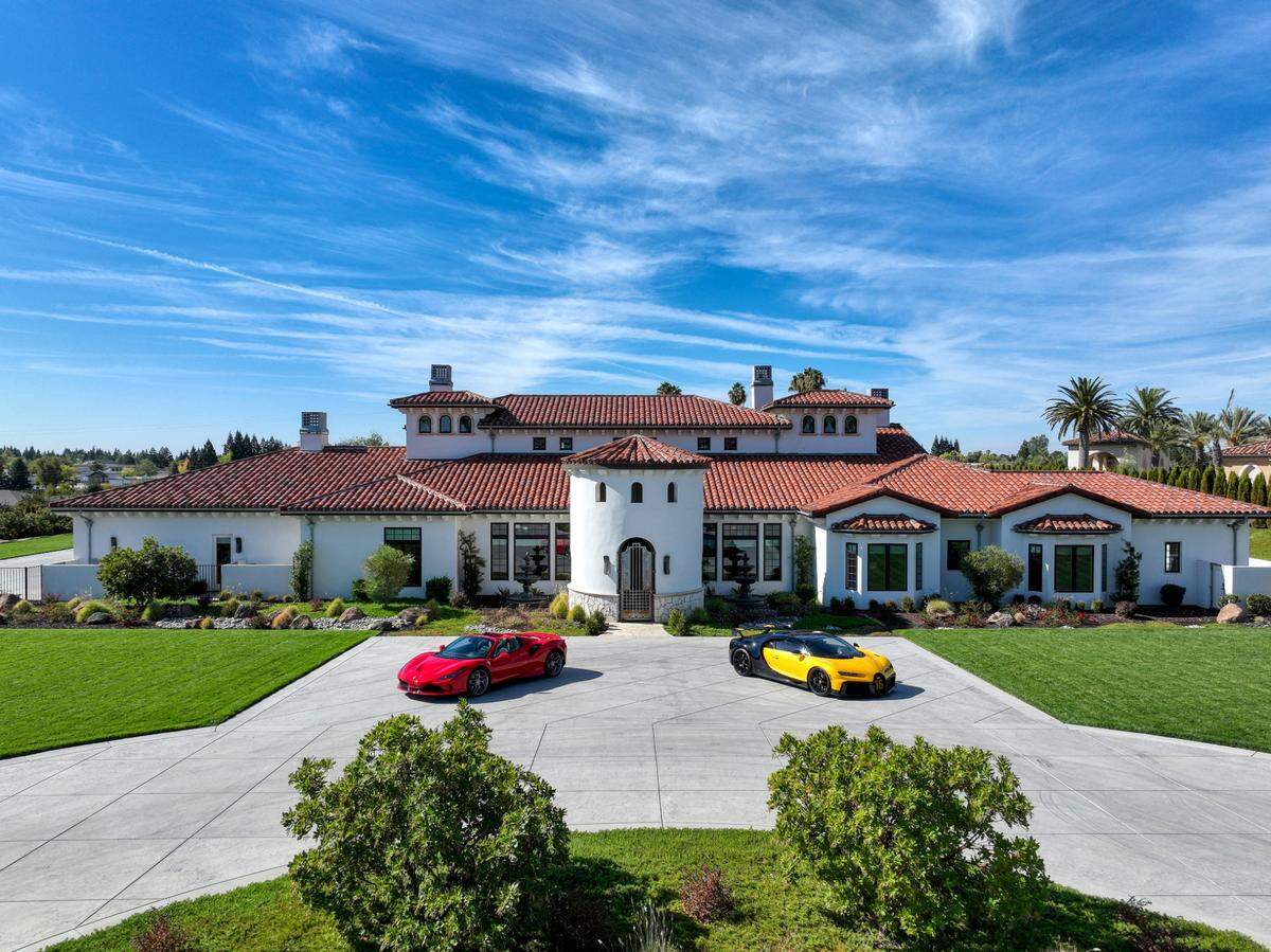The 7,800-square-foot home in Granite Bay on 2.3 acres is built for entertainment and for car lovers.