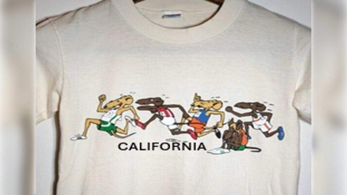 This T-shirt, showing cartoon rats racing beneath the word “California,” was worn by Janet Fay Moore when her body was discovered in Fresno County on July 12, 1993. Authorities identified Moore in December after she remained unidentified for more than 30 years.