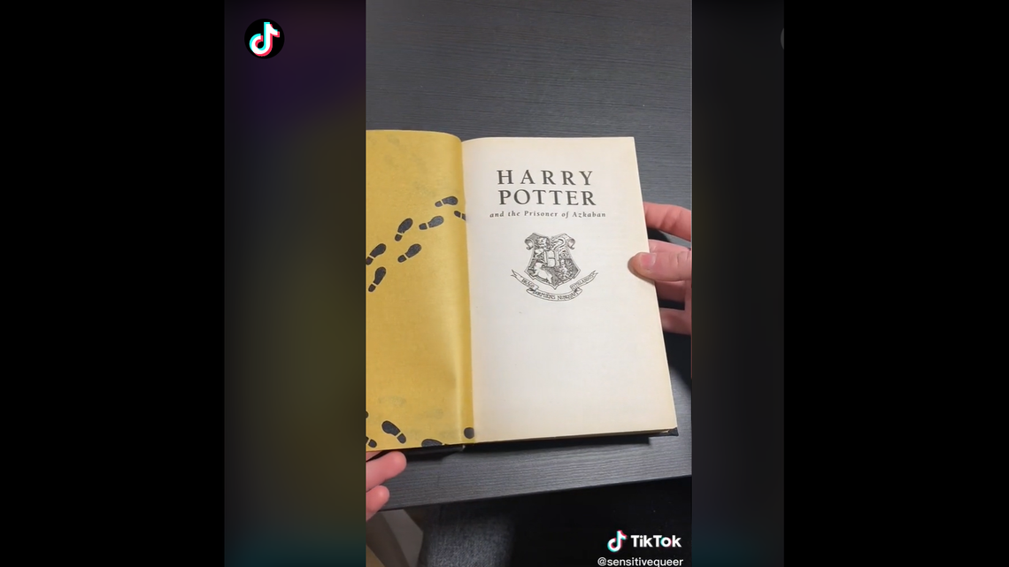 A trans artist sells rebound Harry Potter books without J.K. Rowling’s name for fans who want to engage with the series without supporting the author.