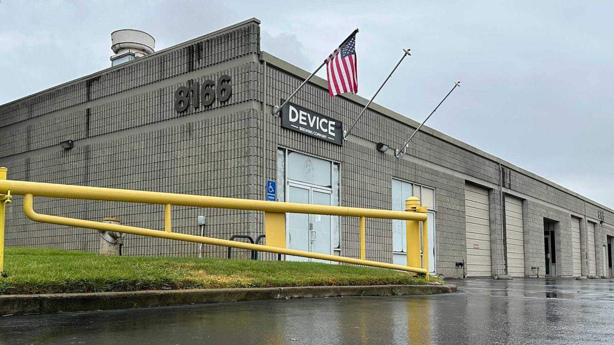 Device Brewing Co.’s brewery and tasting room on 14th Avenue is seen on Saturday. The company will shut down its operations on Sunday.