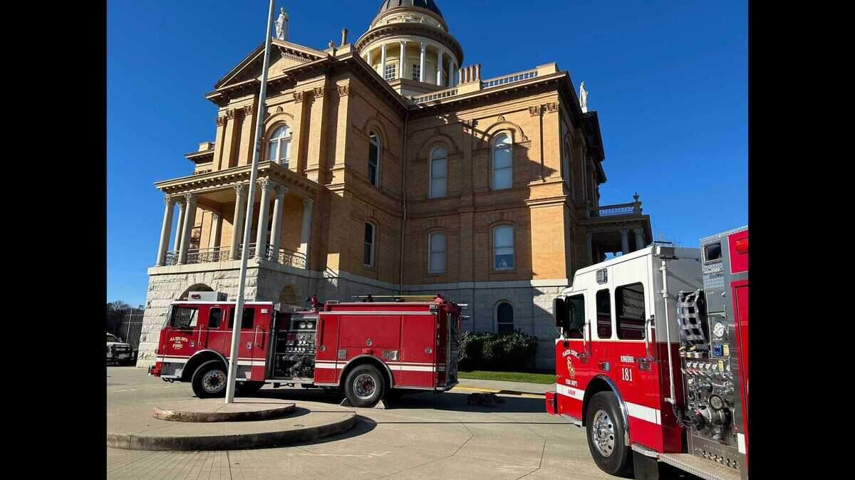 Placer County firefighters are investigating the smell of smoke inside the building. So far, there are no signs of fire at the historic courthouse.