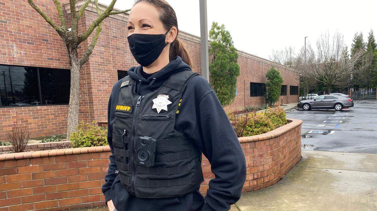 Sacramento Sheriff’s Sgt. Christie Lynn is a member of the Homeless Outreach Team and among 31 members of the sheriff’s specialty units who started wearing body cameras on Monday Feb. 15, 2021.