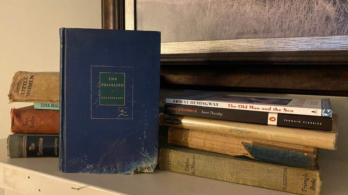 The author’s copy of “The Possessed,” a treasured memento from an influential teacher.