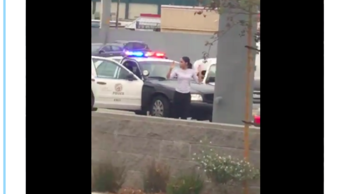 A video of heavily armed police arresting an unarmed woman in Los Angeles sparked outrage on social media. But officials later said she was a suspect in a kidnap and ransom plot on two actors, Daisy McCrackin and Joseph Capone.