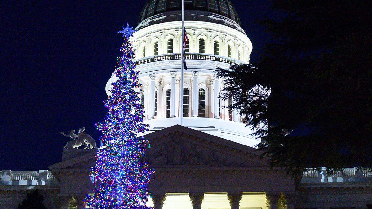 Christmas falls on Tuesday and you may be affected by the closures it brings. Pictured- 87th Annual Capitol Christmas Tree Lighting Ceremony at the State Capital on Thursday, December 6, 2018 in Sacramento.