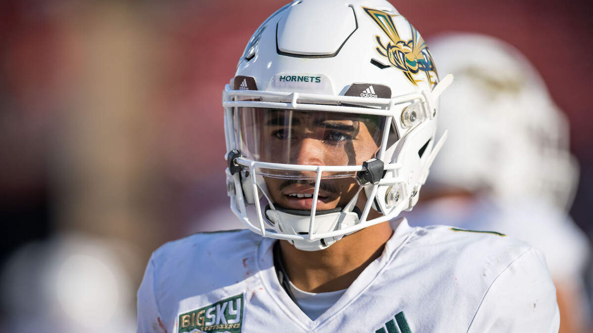 Sacramento State Hornets quarterback Kaiden Bennett against Stanford earlier this year. He threw three touchdown passes in a 21-13 victory over Northern Colorado on Saturday in Greeley, Colorado.