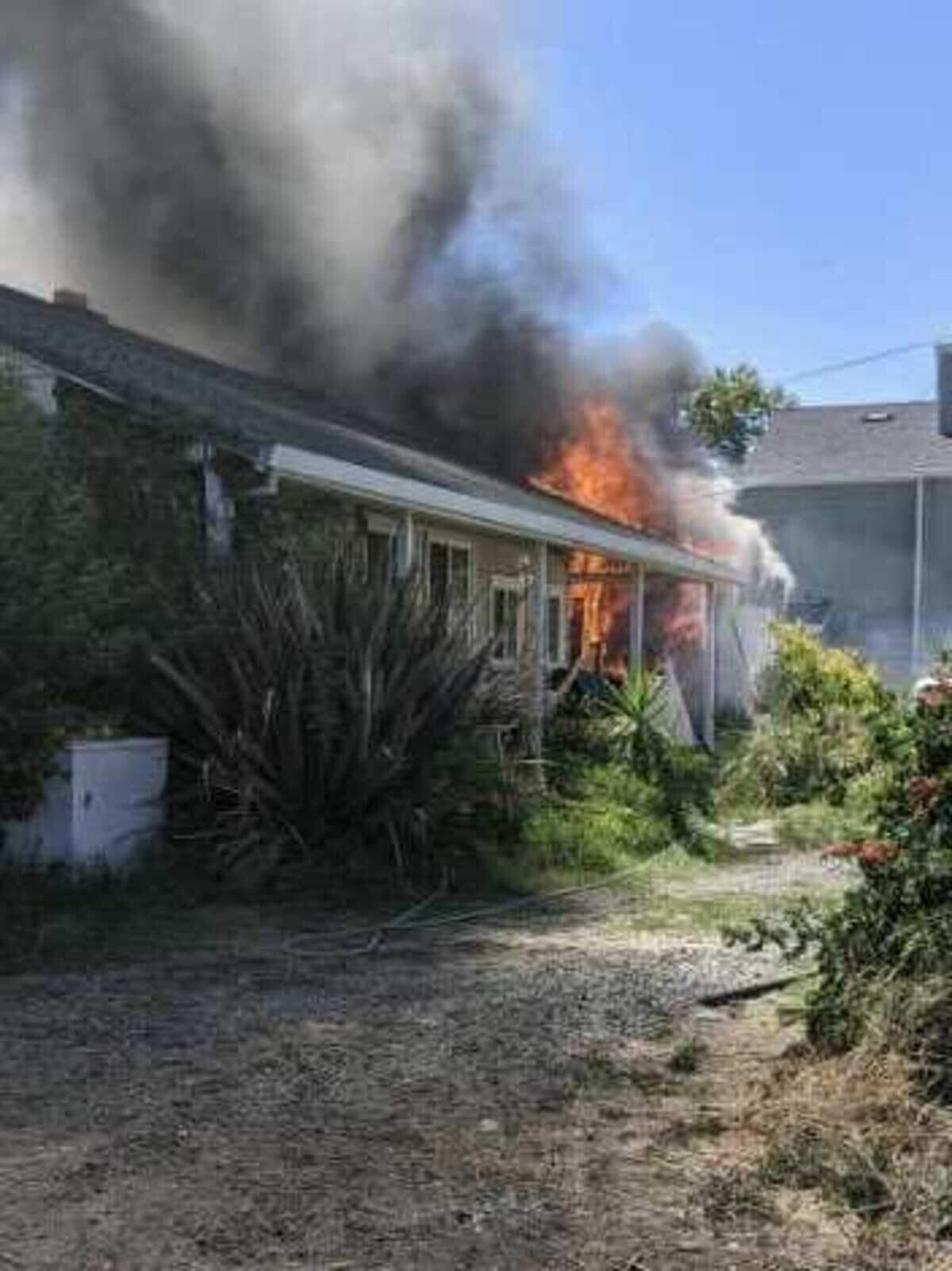 Firefighters found one person dead inside a burned home on Thursday afternoon Aug. 11, 2022, in the 5000 block of El Camino Avenue in Carmichael, California.