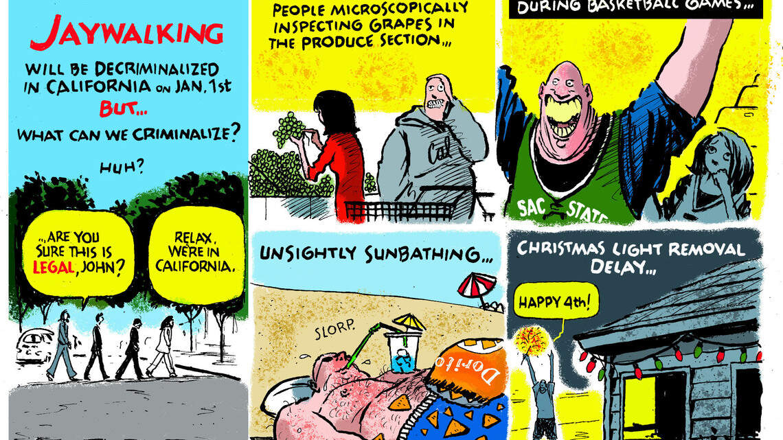 Jack Ohman: Jaywalking is legal (almost) ...