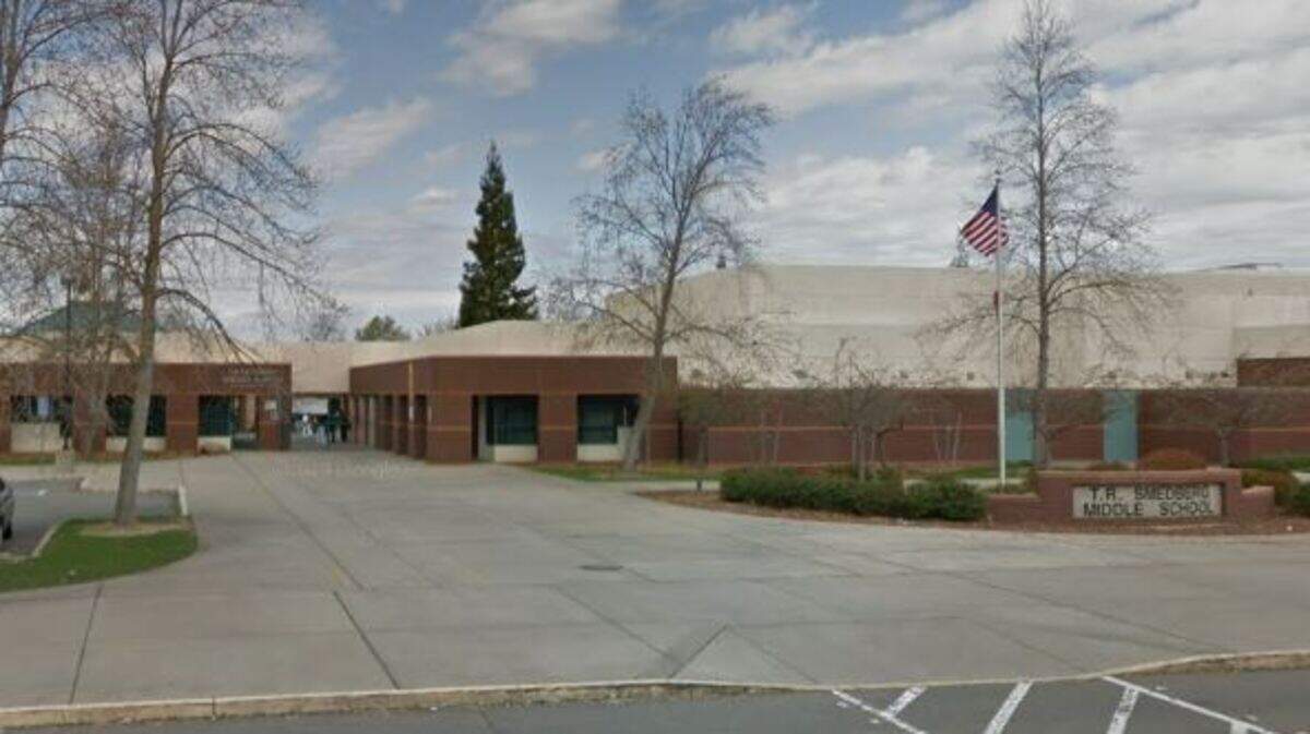 Smedberg Middle School in Elk Grove is shown. A student’s parents have sued Elk Grove Unified School District alleging child abuse and neglect by a paraeducator and bus driver.