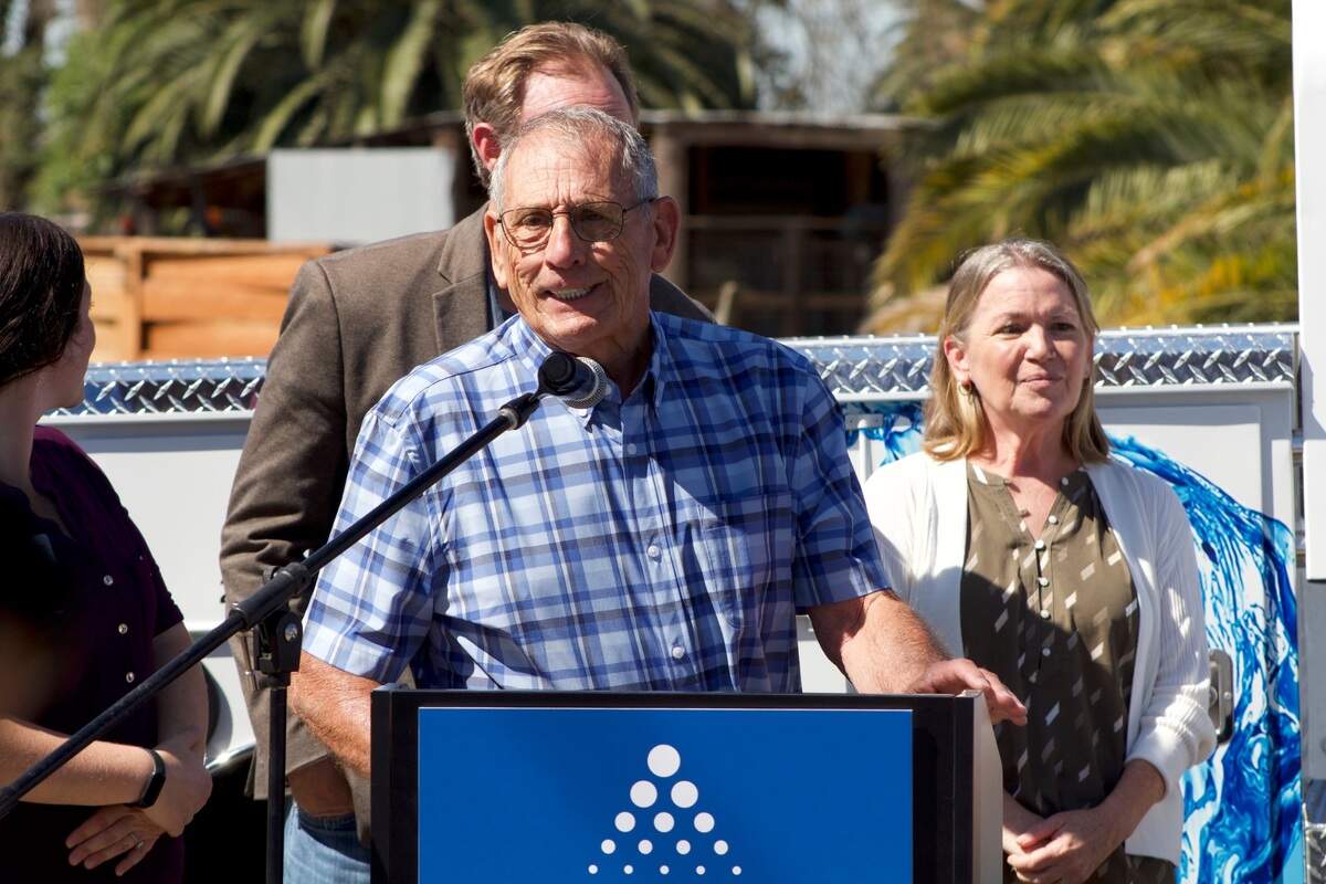 Robbins resident Frank Alonso spoke Thursday, July 24, 2025, at an announcement of a new water well and treatment facility in the Sutter County farm town. Its 300 or so residents have been without safe drinking water for decades.