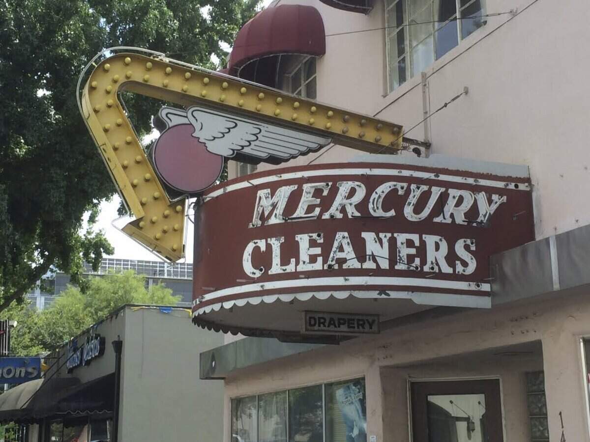 This undated file photo shows the sign at Mercury Cleaners 16th Street in Sacramento.