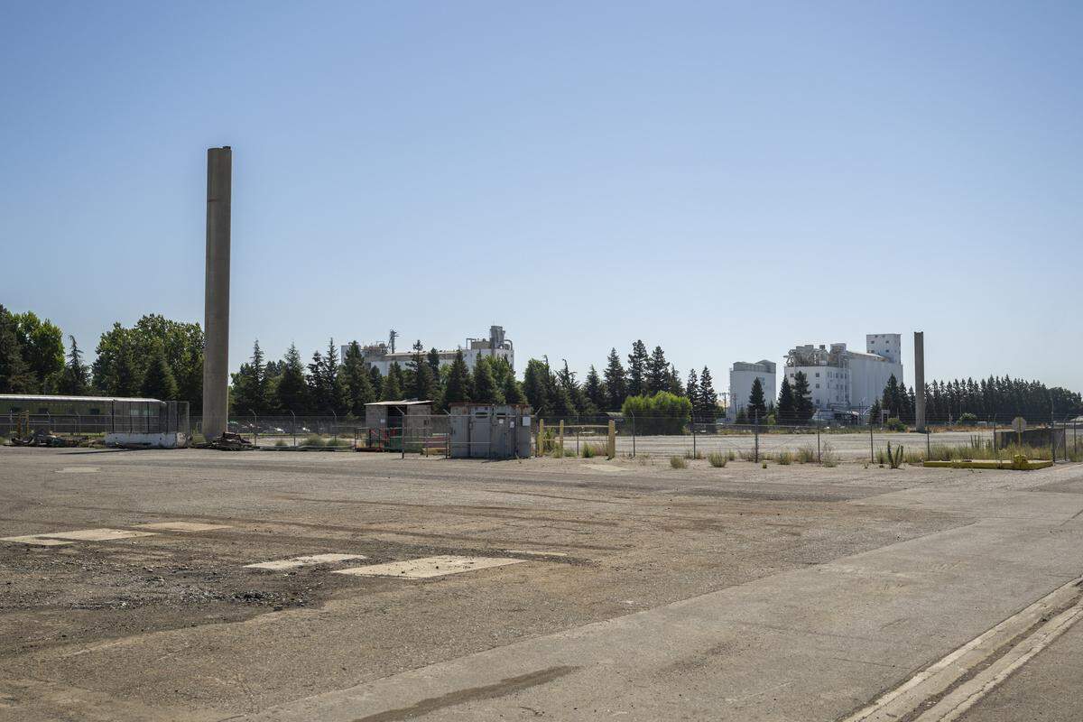 Former site of a fertilizer warehouse that was decommissioned and destroyed earlier in the year at the Port of West Sacramento on Thursday, July 31, 2025.