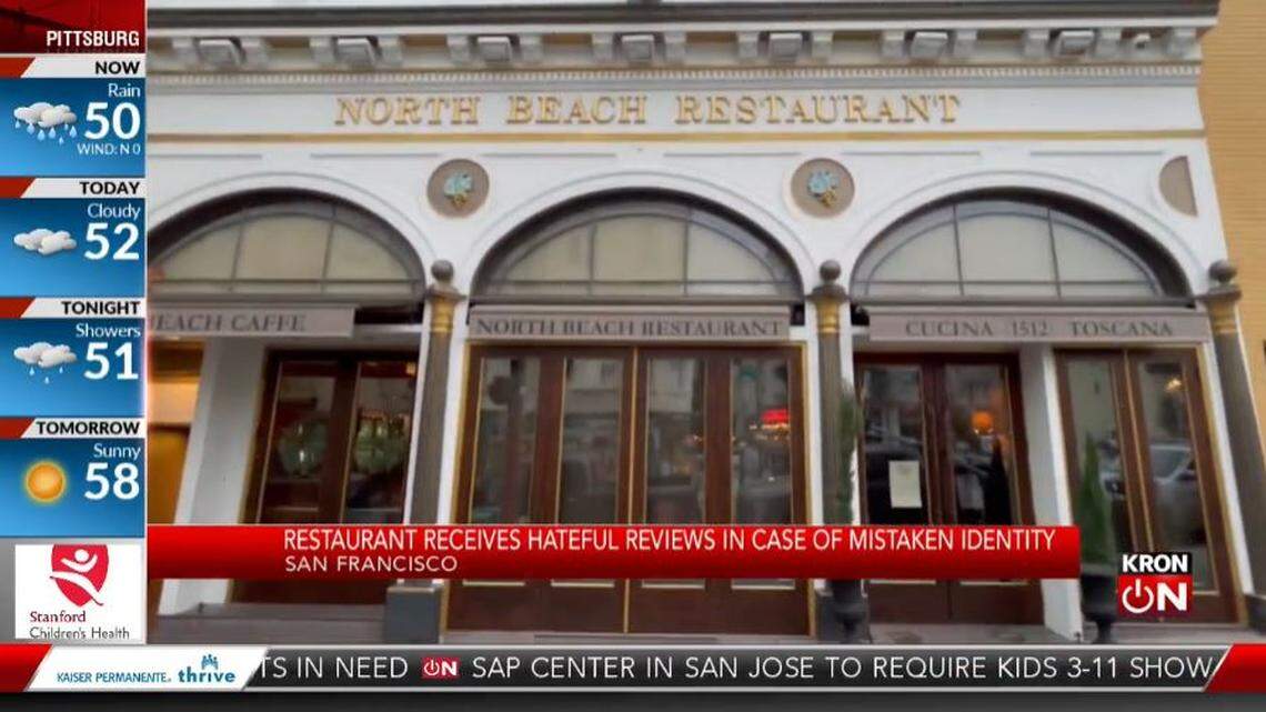North Beach Restaurant in San Francisco, California, has been slammed by angry online reviews after another nearby eatery turned away police officers.