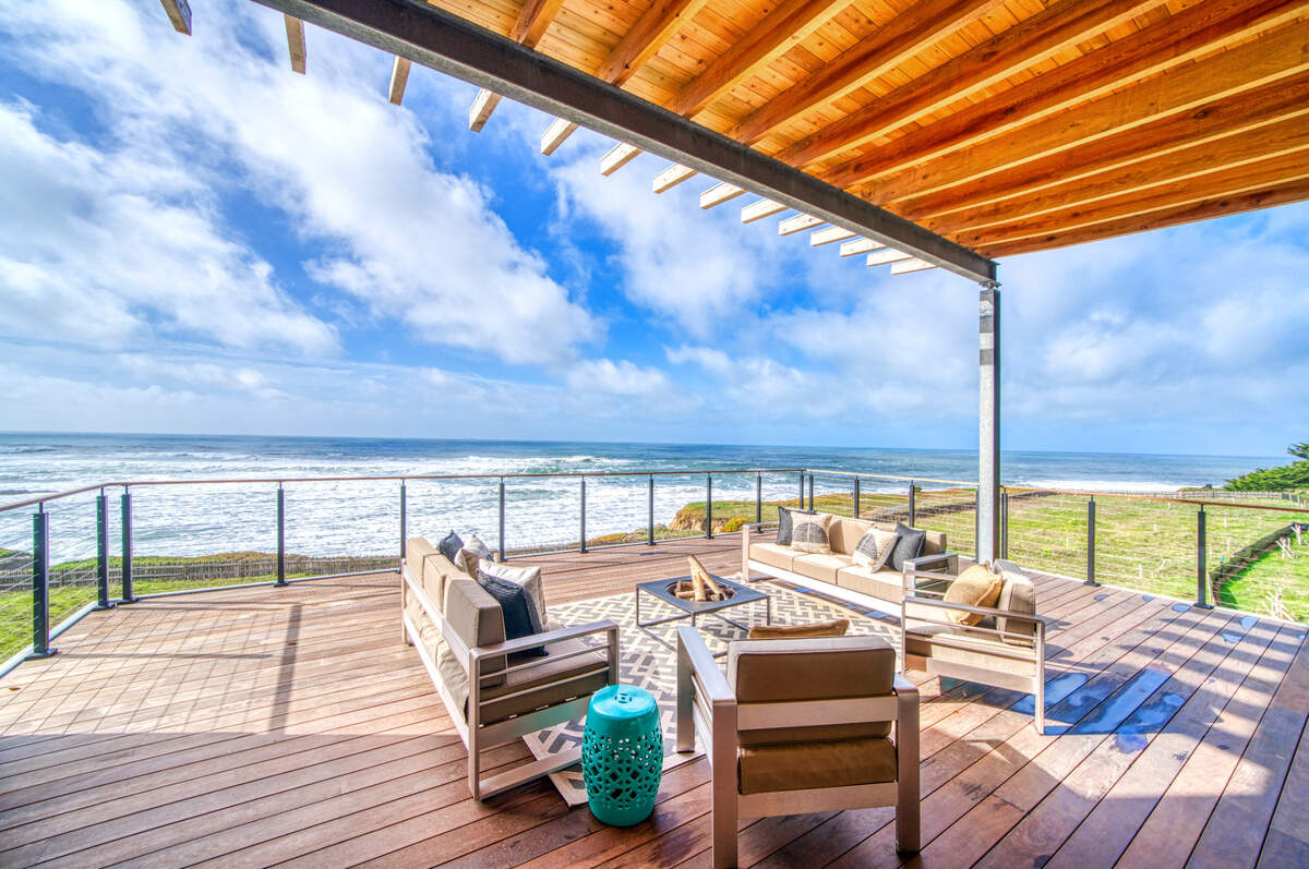 An Ipe deck has impressive ocean views.