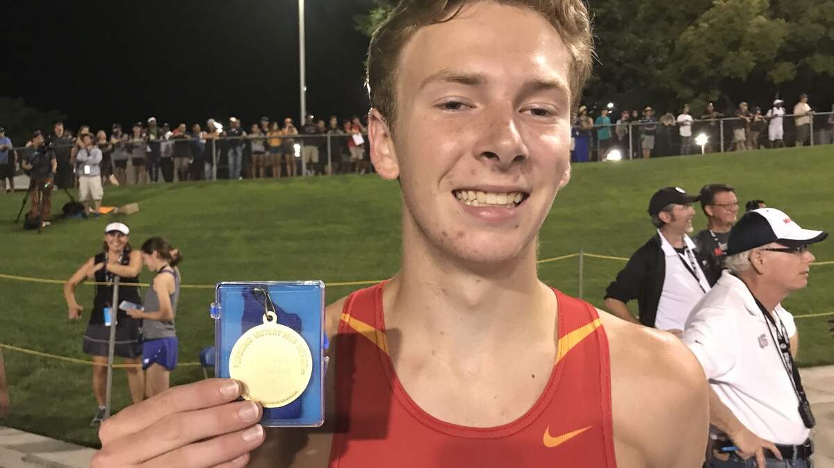 Jesuit High School sophomore Matt Strangio was a surprise winner in the 3,200 at the CIF State Track and Field Championships on Saturday in Clovis.