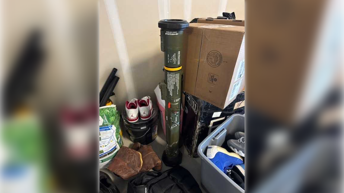 Rocket launcher and guns seized by investigators at Rancho Cordova home