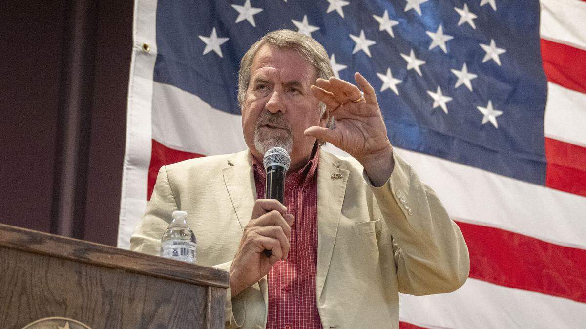 U.S. Rep. Doug LaMalfa, R-Oroville, answers a question during a town hall meeting on Monday, Aug. 5, 2025, in Chico. A memorial service in honor of LaMalfa, who died unexpectedly in January, takes place Saturday in Chico. 
