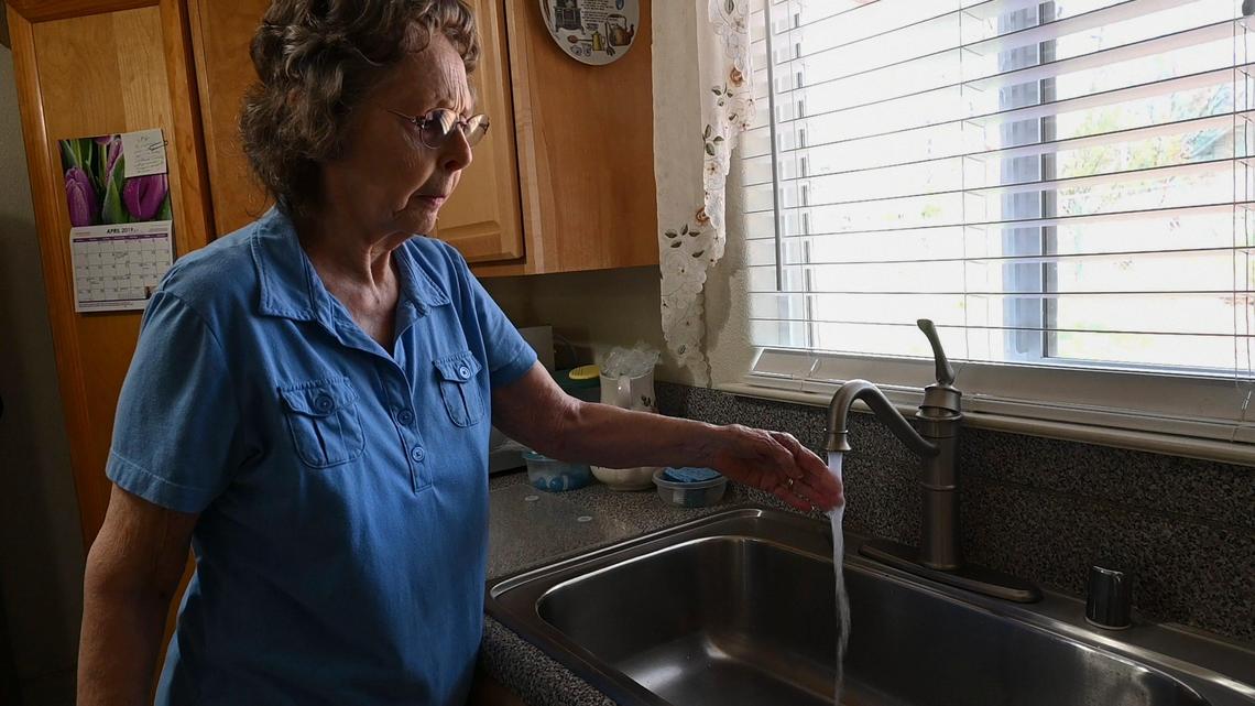 “I’m not worried about the water, but I’m not drinking it,” said Darlene Stein in her home on Wednesday, April 10, 2019 in Paradise. Benzene, a cancer-causing compound, has been found in the Paradise water system.