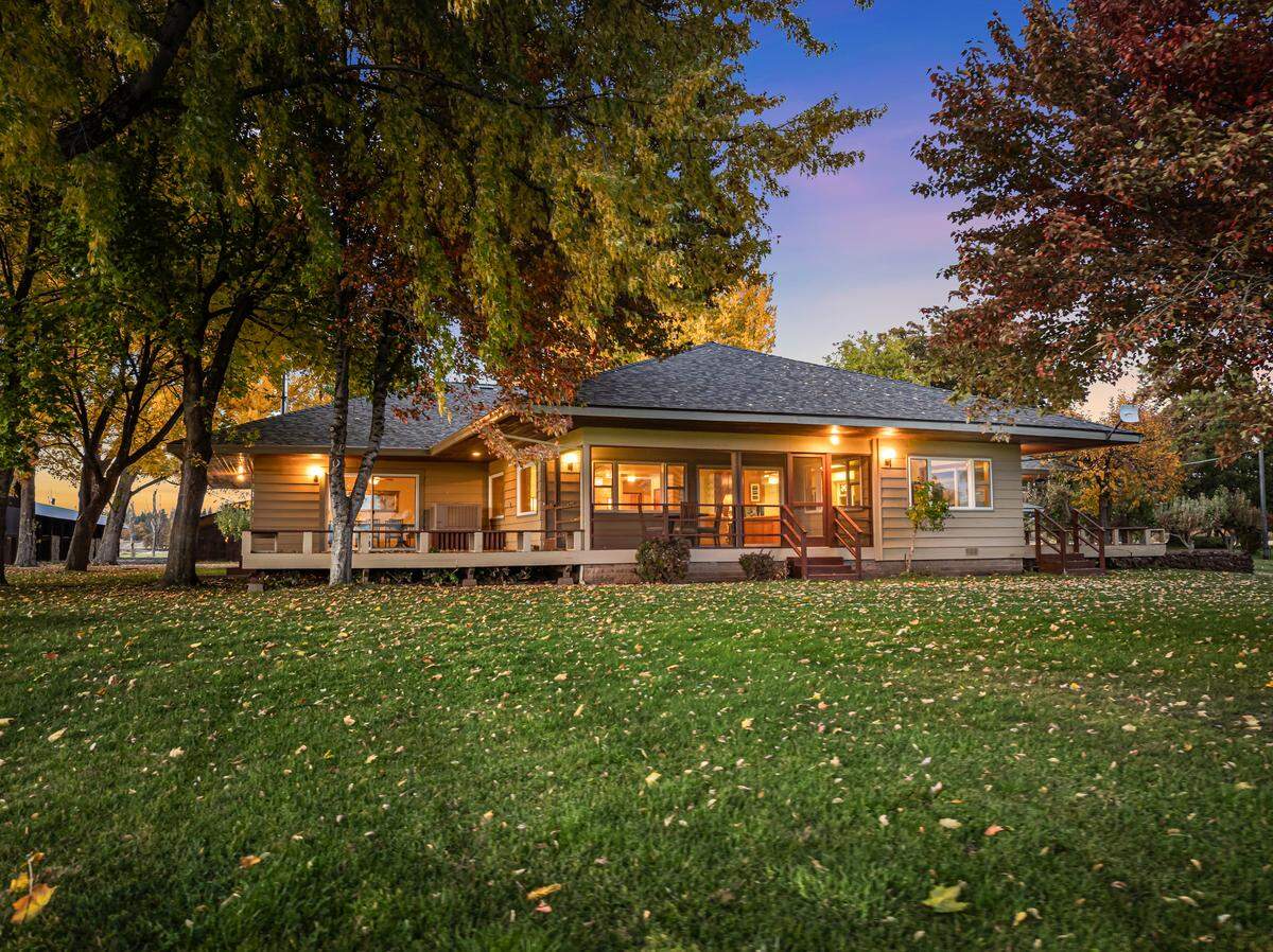A comfortable three-bedroom residence overlooking Spring Creek is on the ranch.