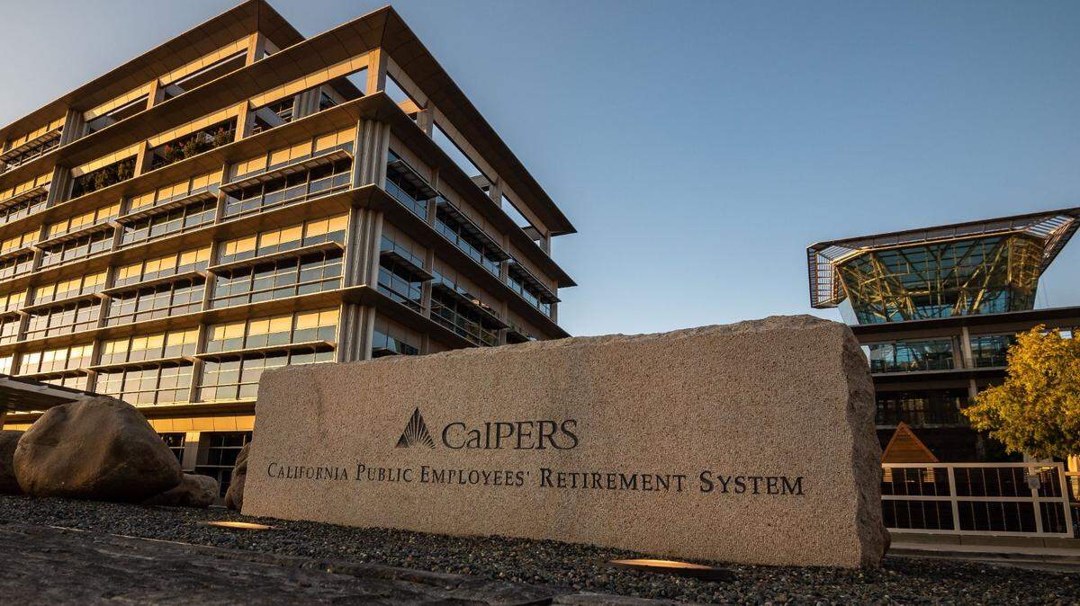 The California Public Employees’ Retirement System, or CalPERS, headquarters buildings are photographed Thursday, Sept. 16, 2021, in downtown Sacramento.
