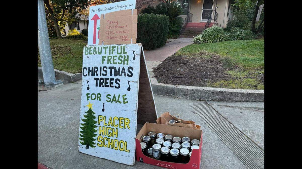 According to police, someone left 29 jars of marijuana outside Placer High School in Auburn, Calif.