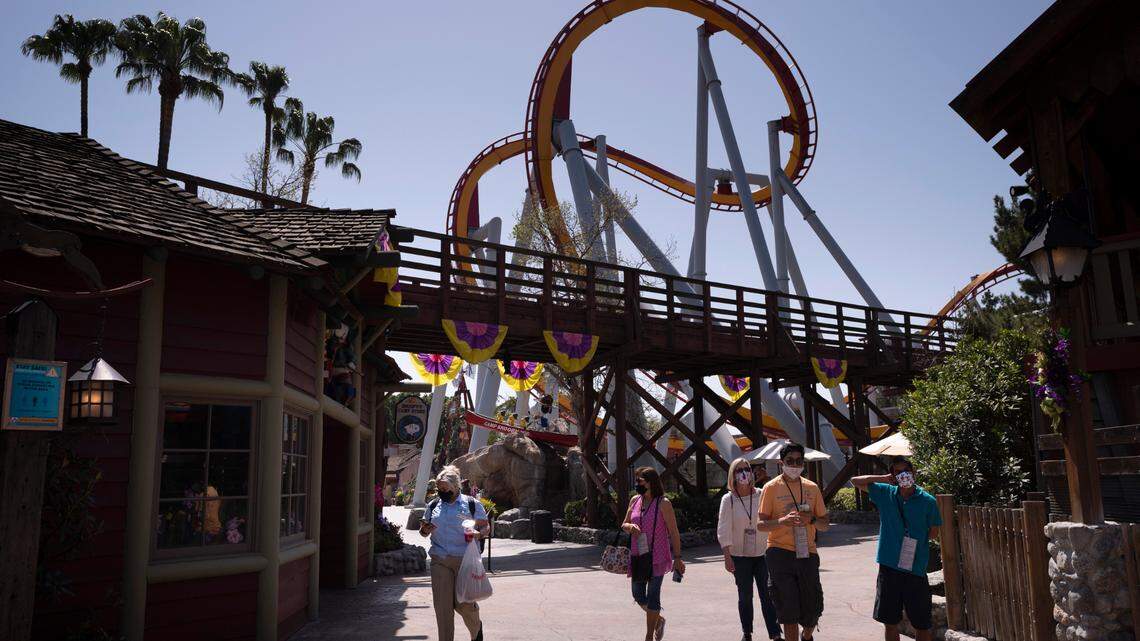 Knott’s Berry Farm said it plans to extend its chaperone policy during its Halloween event after teen brawls forced the park’s closure in July. (AP Photo/Jae C. Hong)