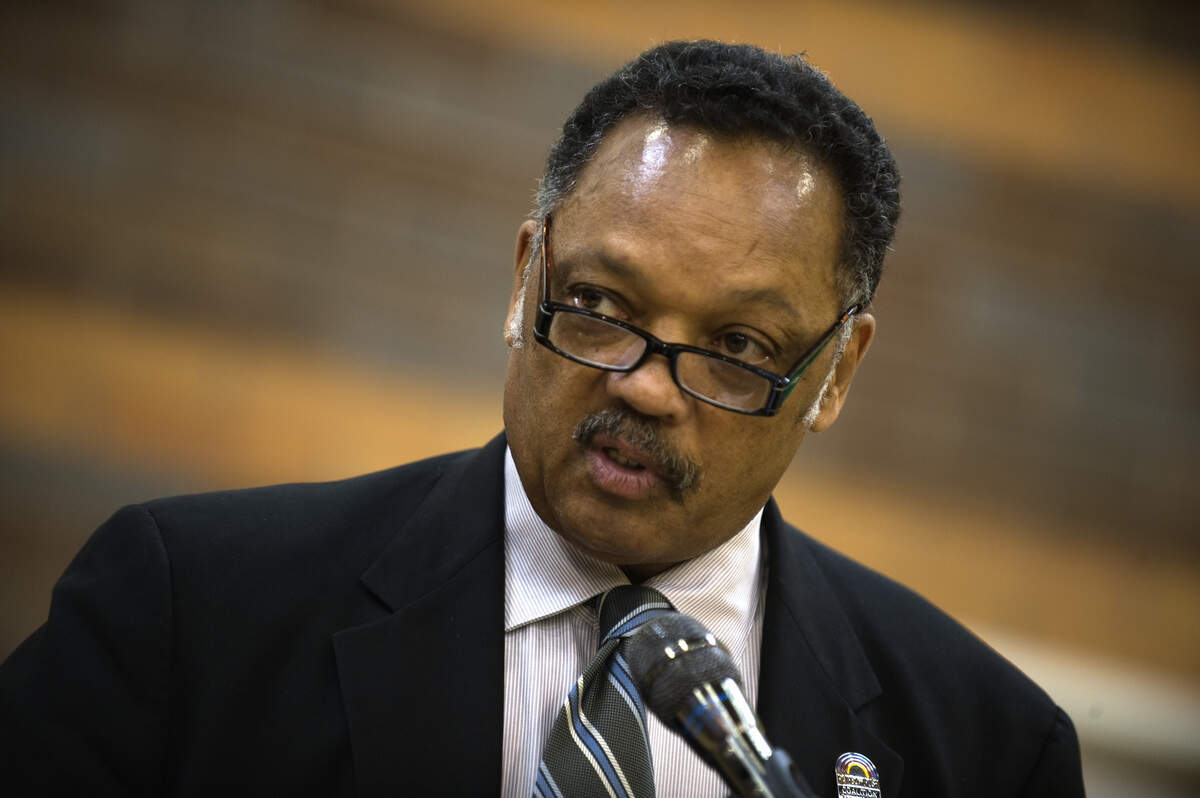 Rev. Jesse Jackson discusses the importance of civic engagement at the Sacramento Boys and Girls club on March 2, 2009, during an appearance with Sacramento Mayor Kevin Johnson to launch an effort to boost volunteerism in the community,