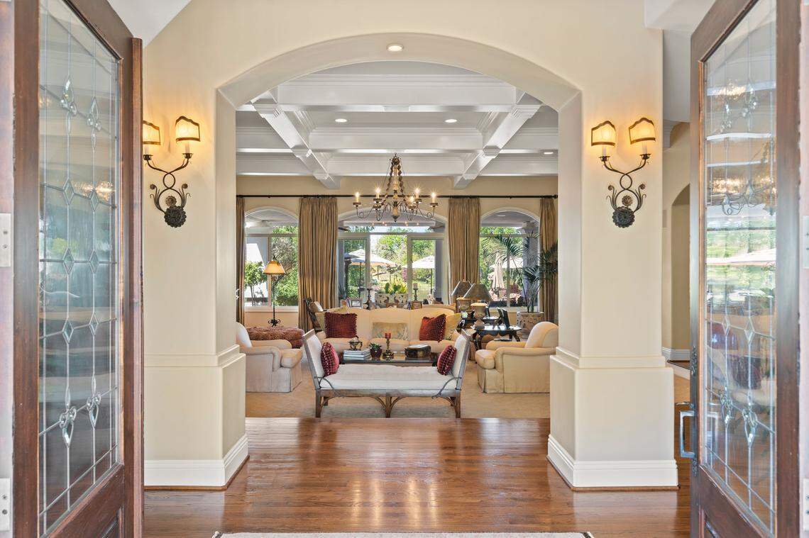 The interior is spacious and luxurious.