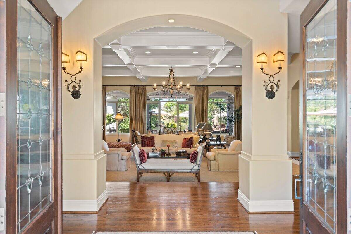 The interior is spacious and luxurious.