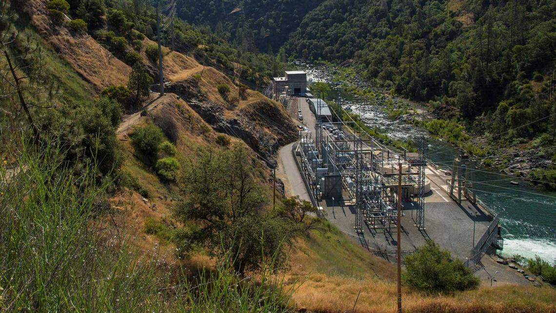 An undated photo of the New Colgate Powerhouse near Dobbins in Yuba County. A contractor died Thursday while operating construction equipment near the facility, according to the Yuba Water Agency.